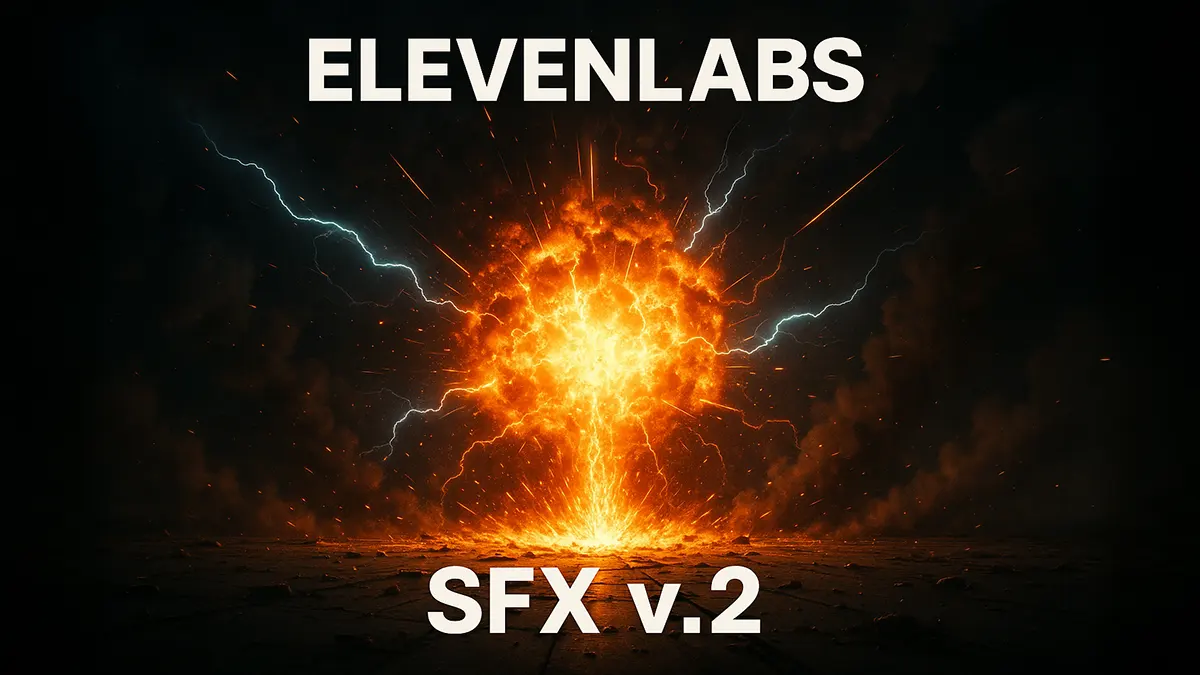 Eine futuristische Explosion von Elevenlabs